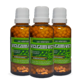 Kit 3 Frascos de Viscum Vet para tratar c�ncer em c�es e gatos